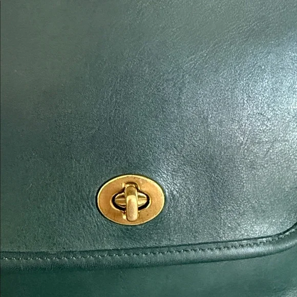 Coach 90s vintage green Leather Crossbody Bag K4B 9919 - Picture 15 of 15